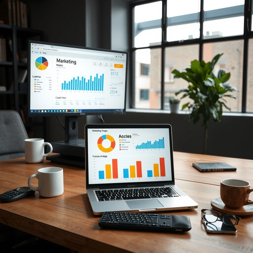 Modern marketing analytics dashboard